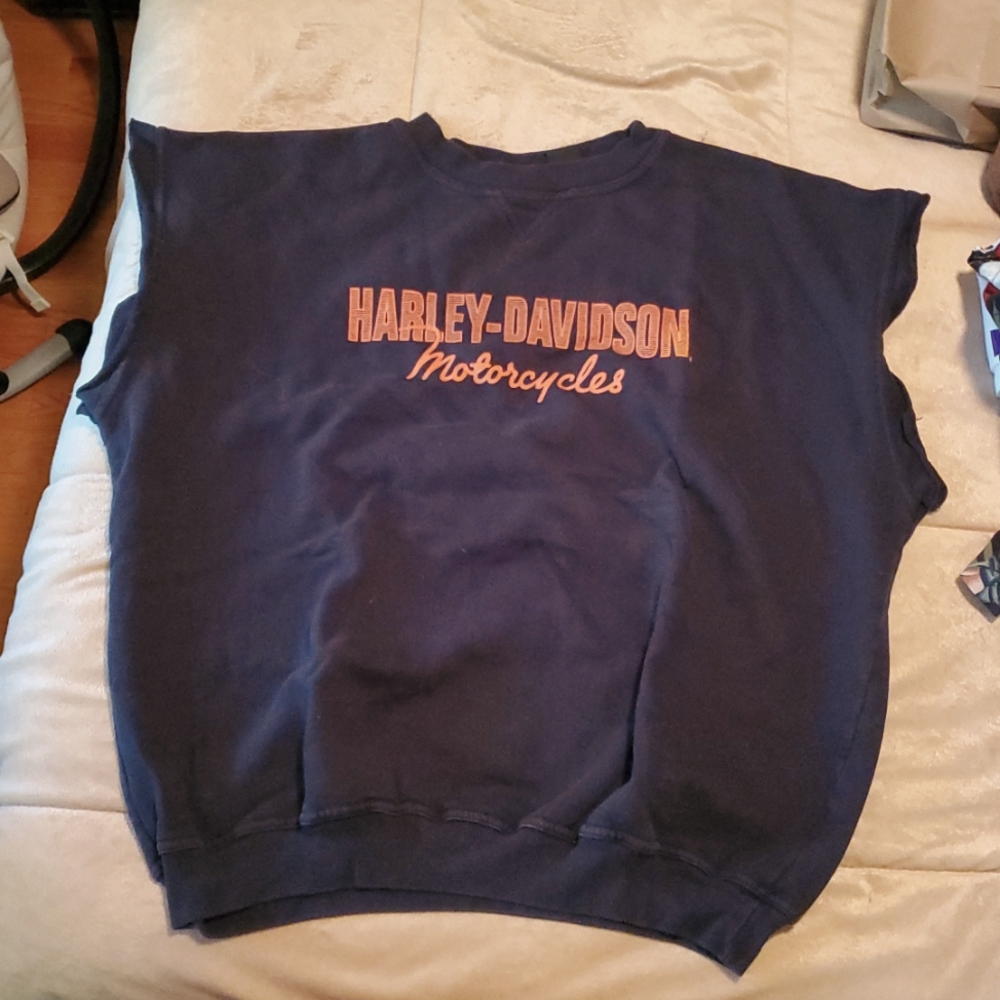Harley-Davidson Sleeveless Sweatshirt Mens Large